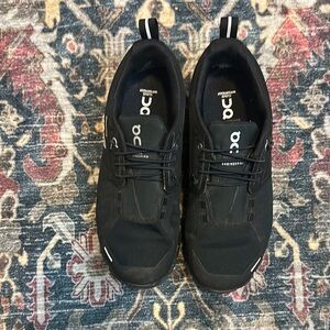 On Running womens Black waterproof Athletic Sneakers